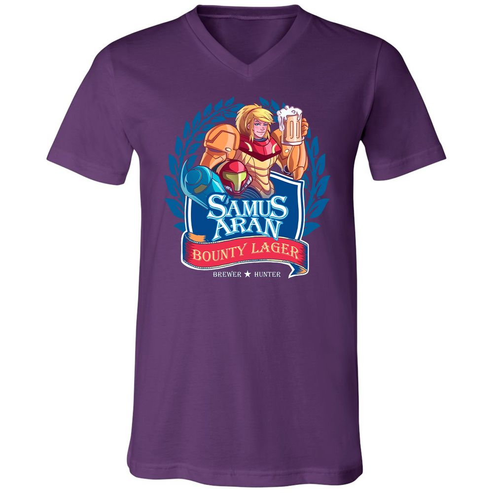 Unisex V-Neck T-Shirt - ZVN2KC5K - Team Purple - 9
