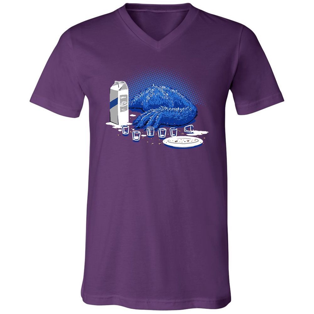 Unisex V-Neck T-Shirt - LJFVAHP8 - Team Purple - 9