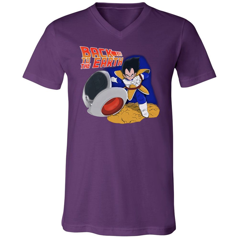 Unisex V-Neck T-Shirt - 289FLMDM - Team Purple - 9