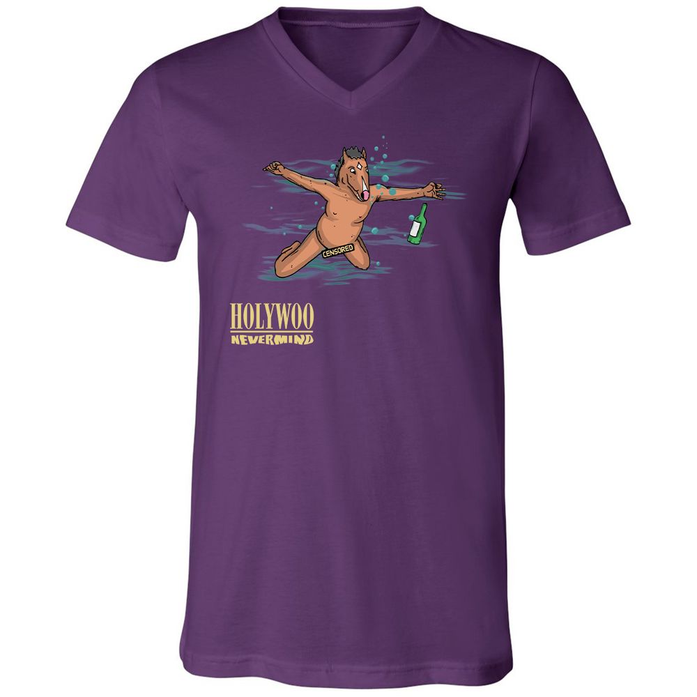 Unisex V-Neck T-Shirt - 3GDG4NA3 - Team Purple - 9