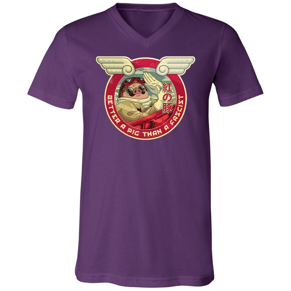 Unisex V-Neck T-Shirt - E2VGW65X - Team Purple - 9