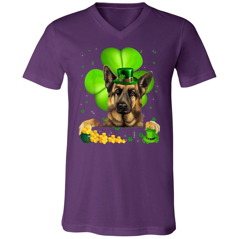 Unisex V-Neck T-Shirt - 3WDFCB4P - Team Purple - 9