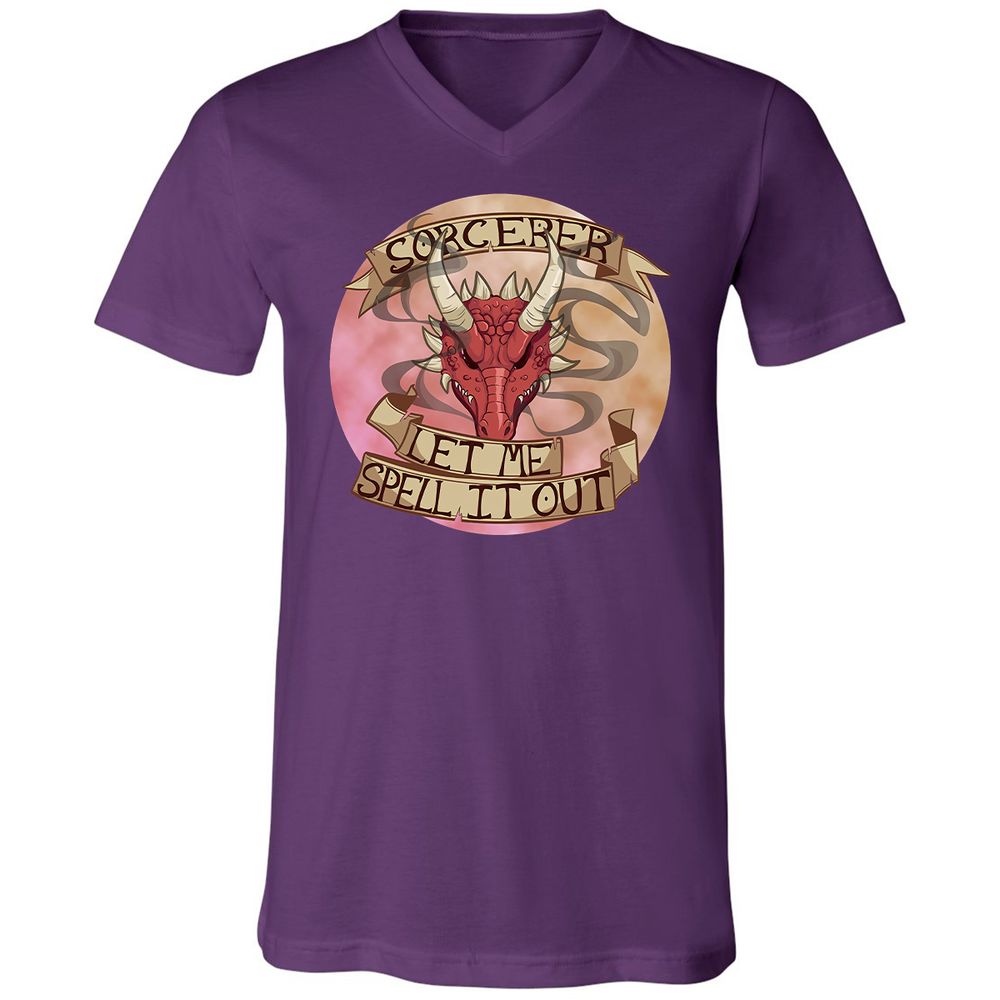 Unisex V-Neck T-Shirt - 4BV1KCW1 - Team Purple - 9