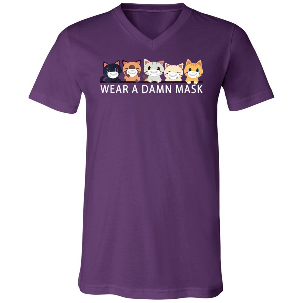 Unisex V-Neck T-Shirt - AZF51UTJ - Team Purple - 9