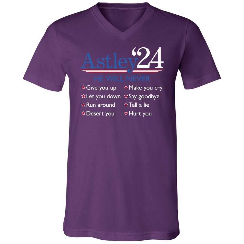 Unisex V-Neck T-Shirt - YCU4QJHC - Team Purple - 9