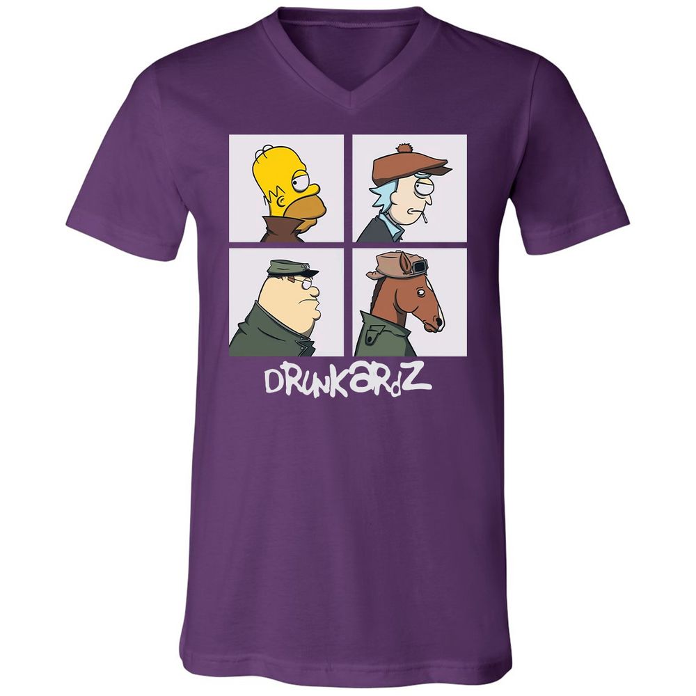 Unisex V-Neck T-Shirt - 99QQZYV4 - Team Purple - 9