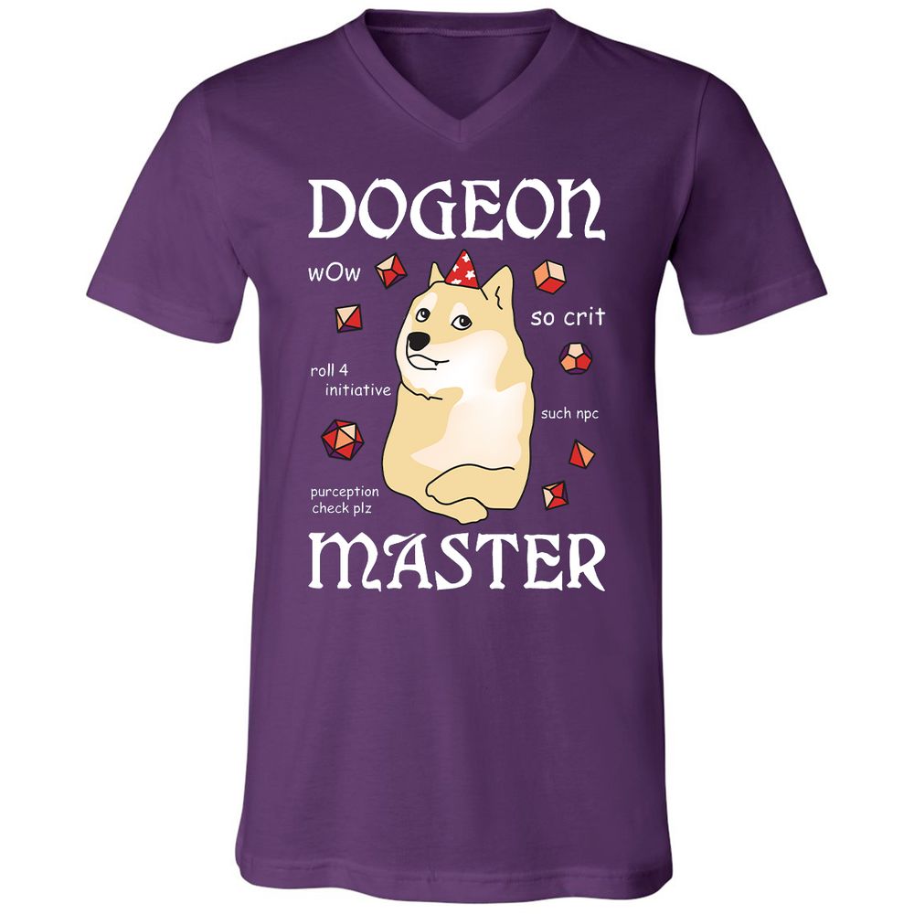 Unisex V-Neck T-Shirt - MUXUJ7DC - Team Purple - 9