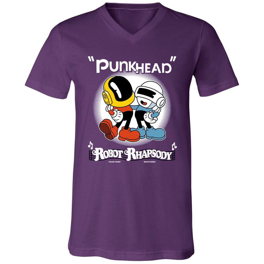 Unisex V-Neck T-Shirt - 4U1AL3HQ - Team Purple - 9