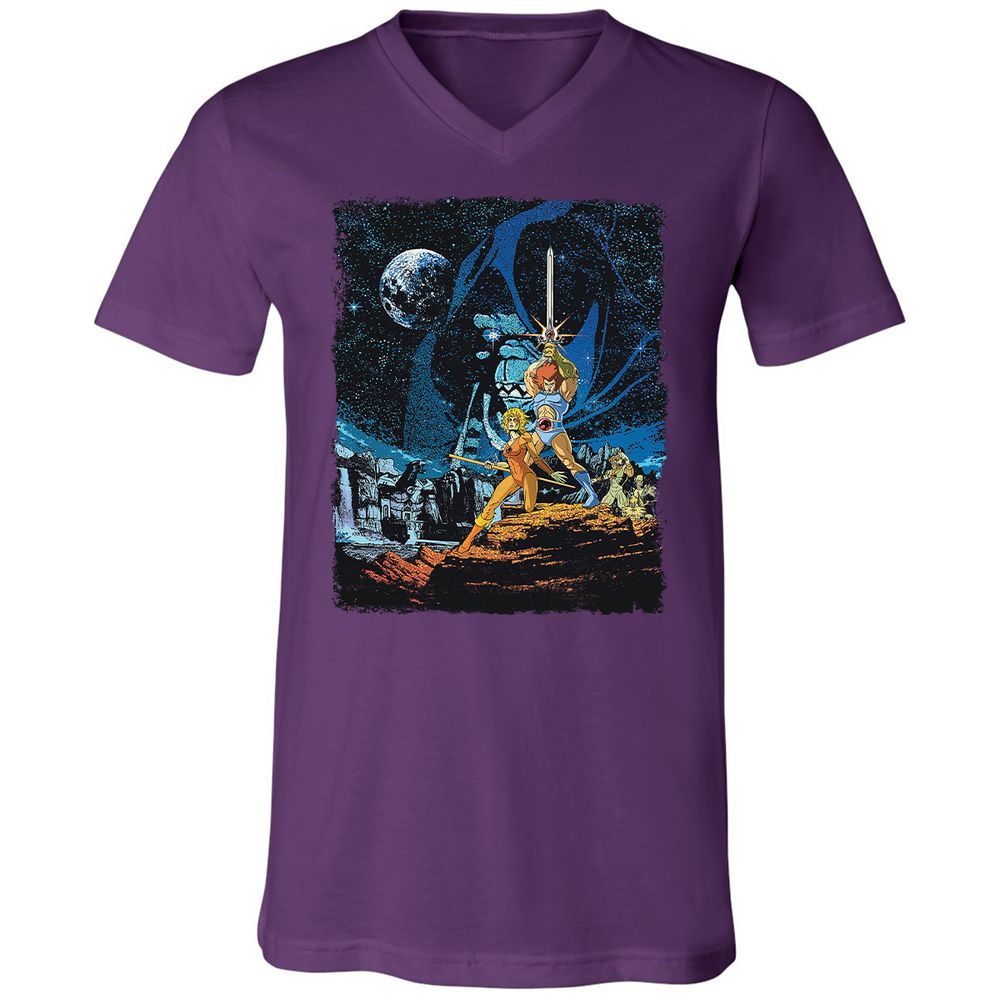 Unisex V-Neck T-Shirt - 3J39DZBL - Team Purple - 9