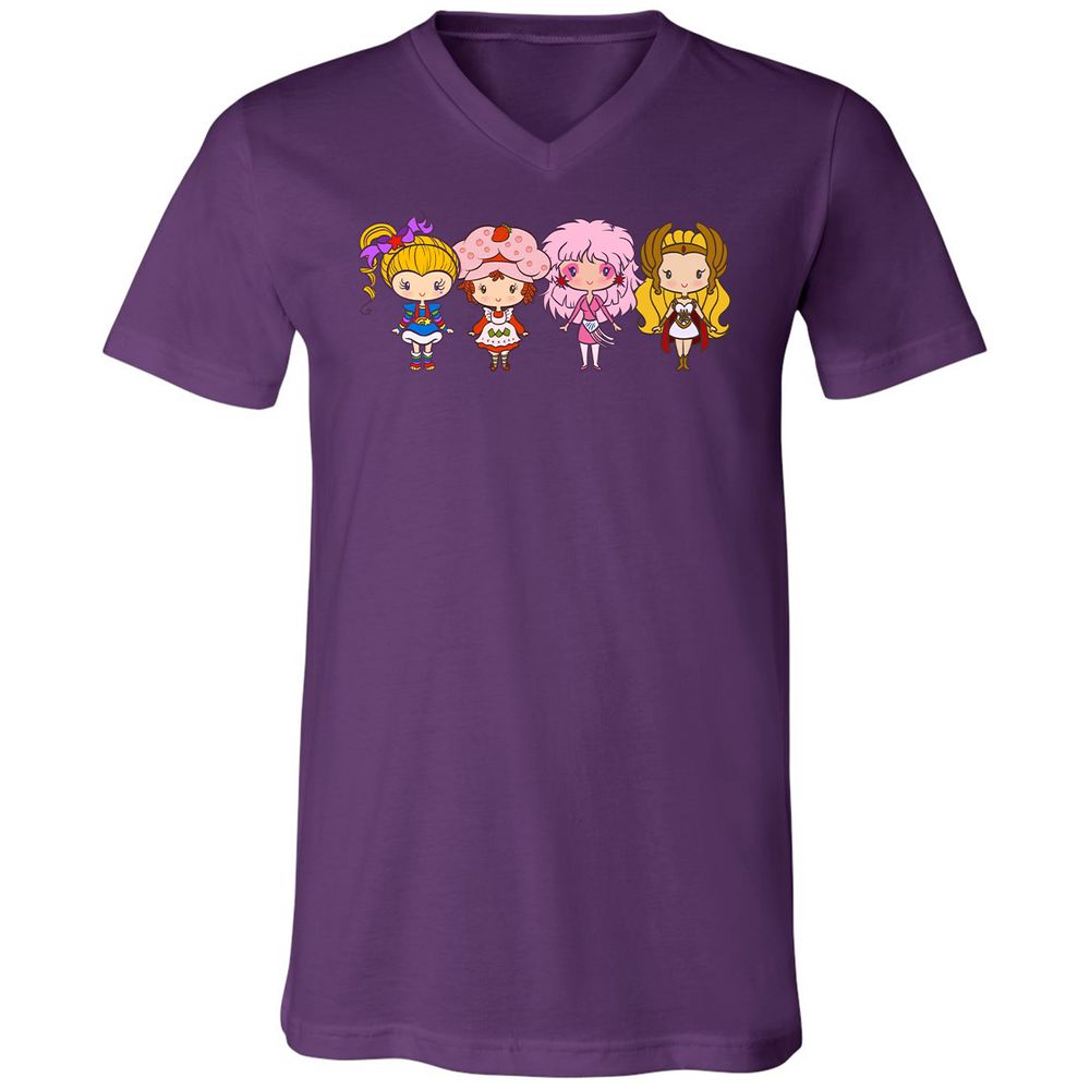 Unisex V-Neck T-Shirt - V3DNZR7G - Team Purple - 9