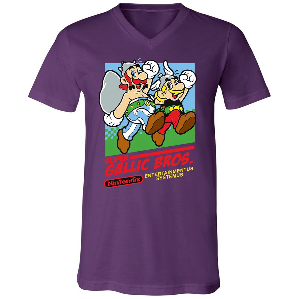 Unisex V-Neck T-Shirt - C4M589FP - Team Purple - 9