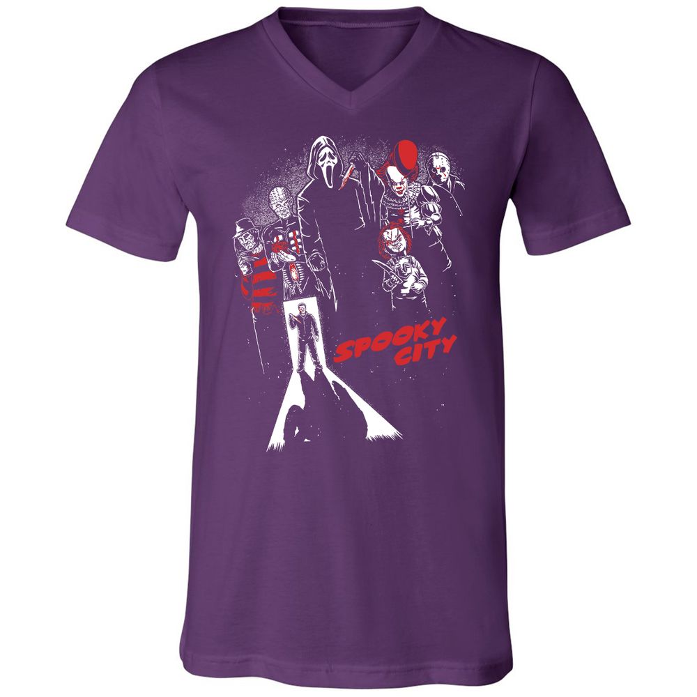 Unisex V-Neck T-Shirt - TA5EA8AE - Team Purple - 9