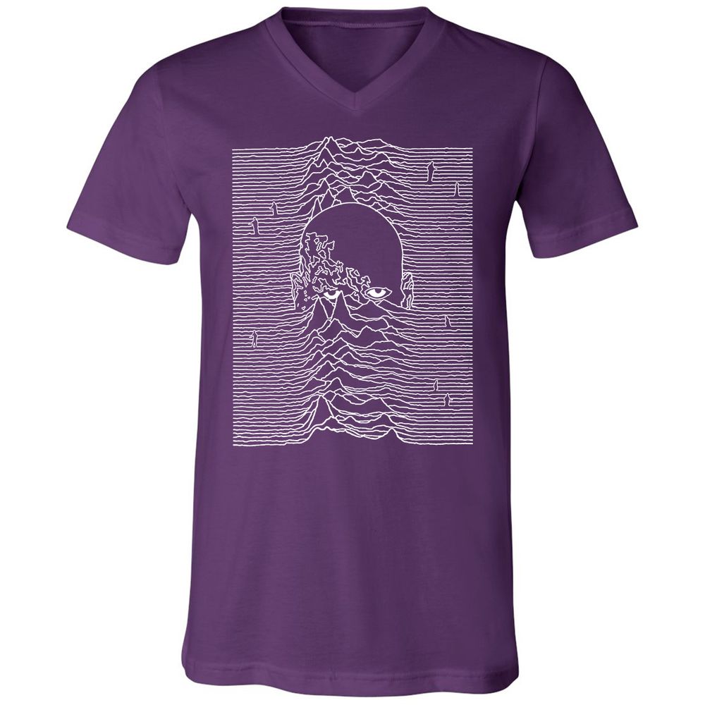 Unisex V-Neck T-Shirt - K6BHUPZK - Team Purple - 9