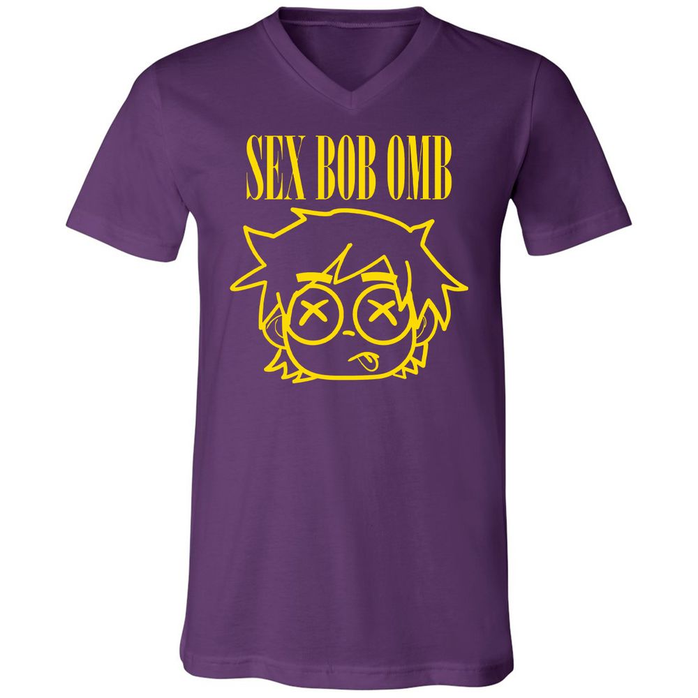 Unisex V-Neck T-Shirt - RTYA94CW - Team Purple - 9