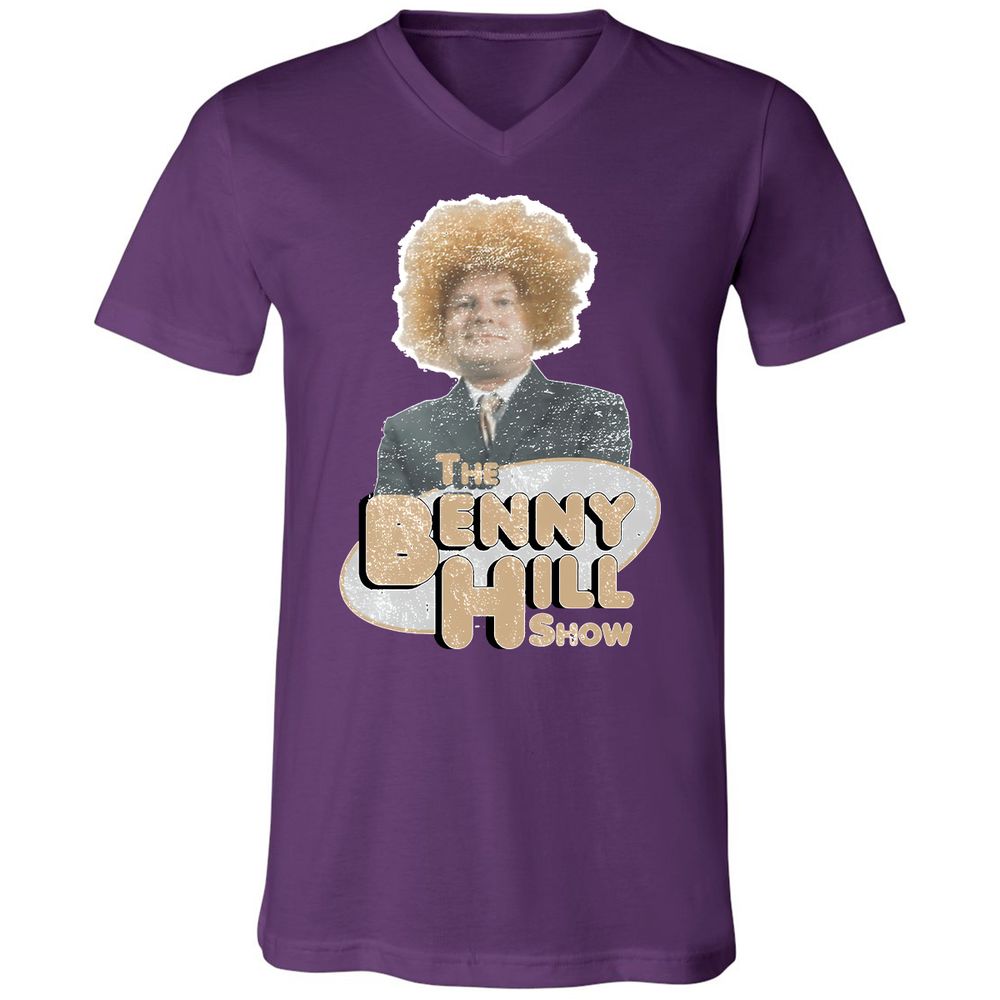 Unisex V-Neck T-Shirt - F6CENG3F - Team Purple - 9