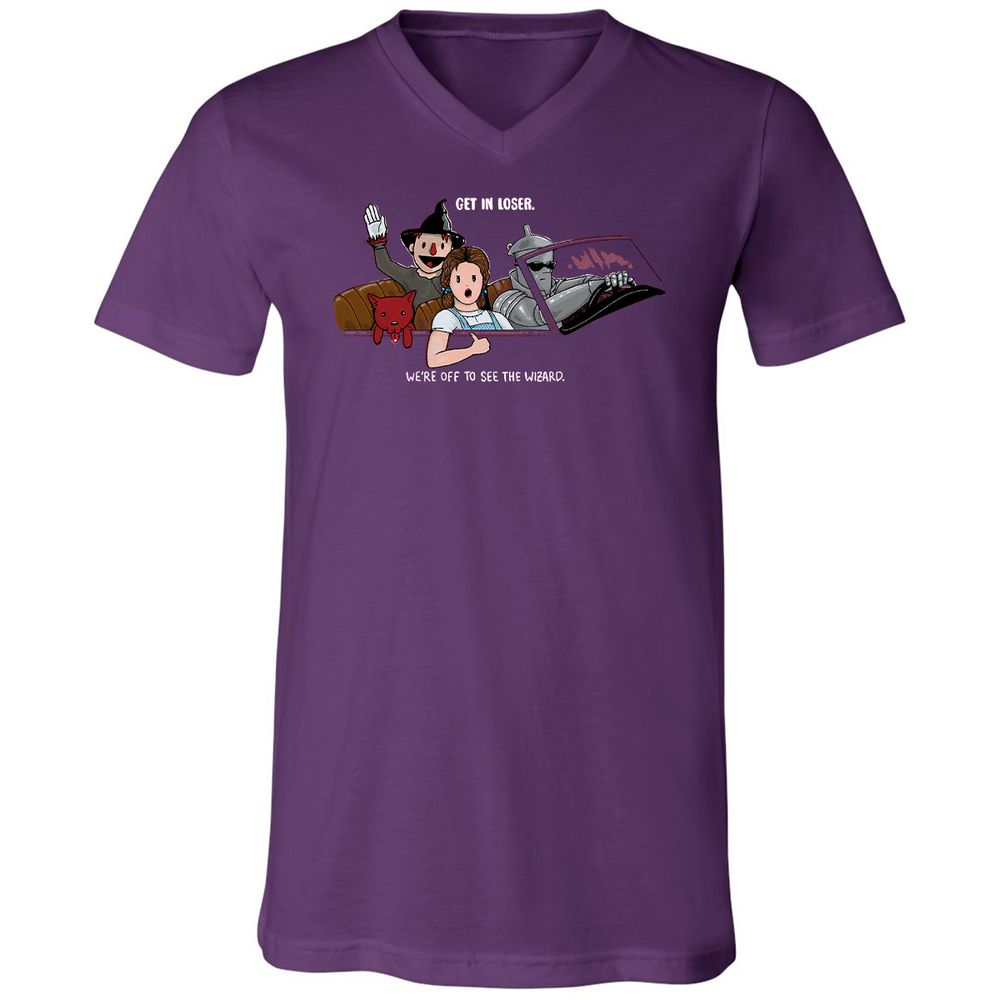 Unisex V-Neck T-Shirt - P6NACQG3 - Team Purple - 9