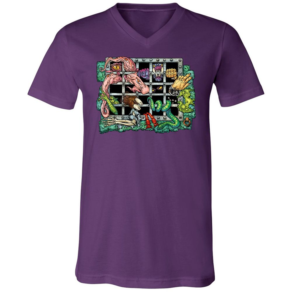 Unisex V-Neck T-Shirt - AGU3Q67Q - Team Purple - 9