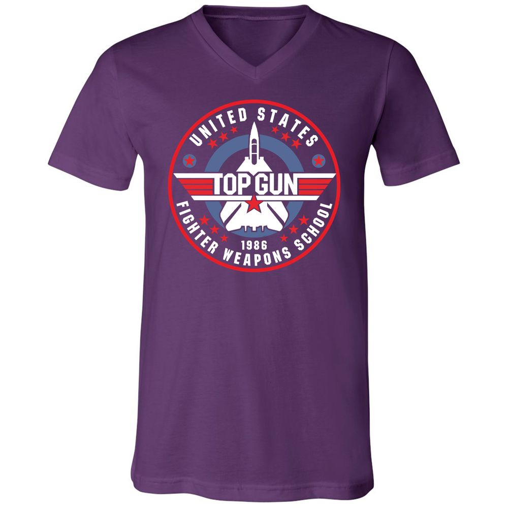 Unisex V-Neck T-Shirt - 194BU7W5 - Team Purple - 9