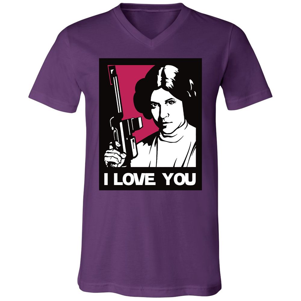 Unisex V-Neck T-Shirt - USLZ2UDJ - Team Purple - 9