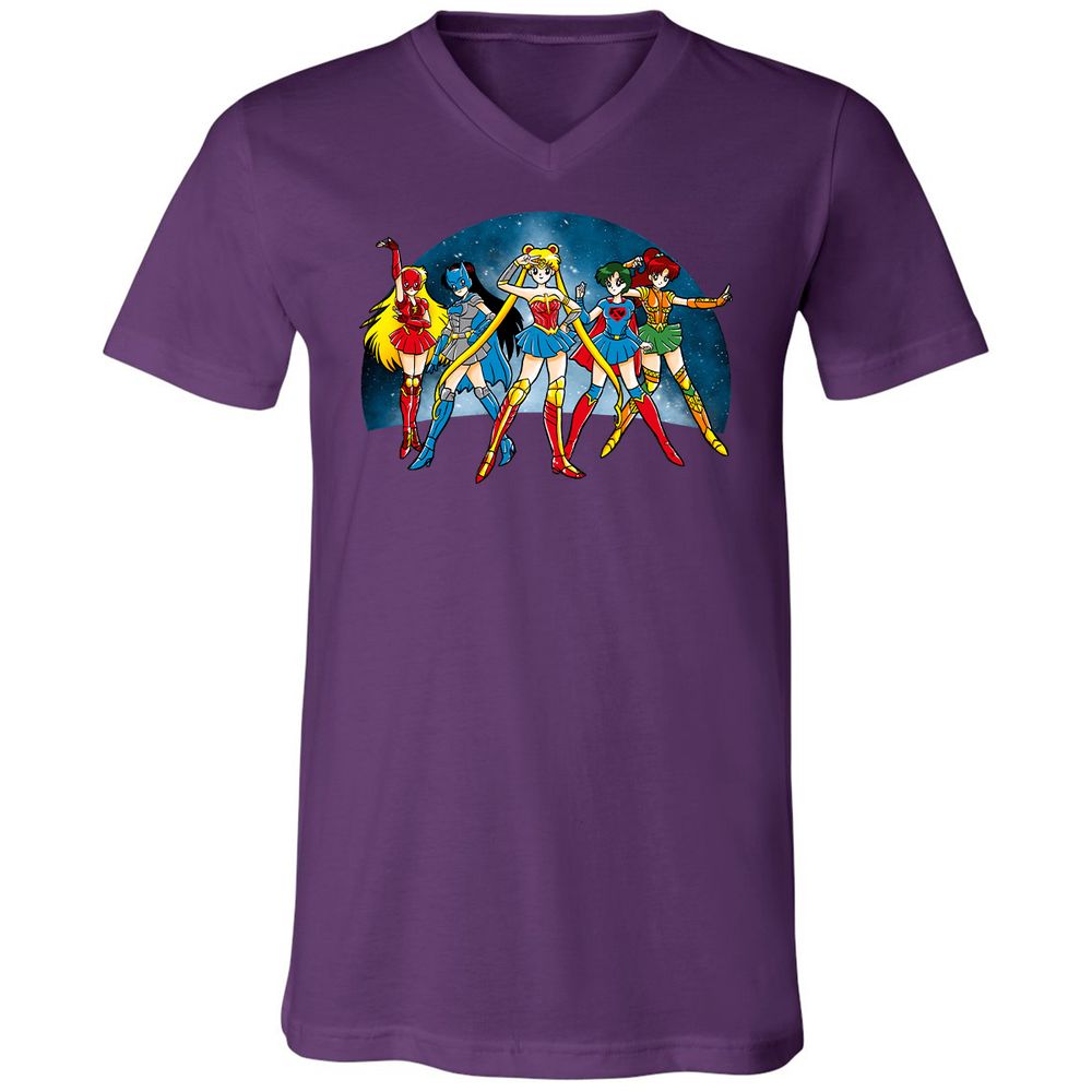 Unisex V-Neck T-Shirt - GTLCLLY7 - Team Purple - 9