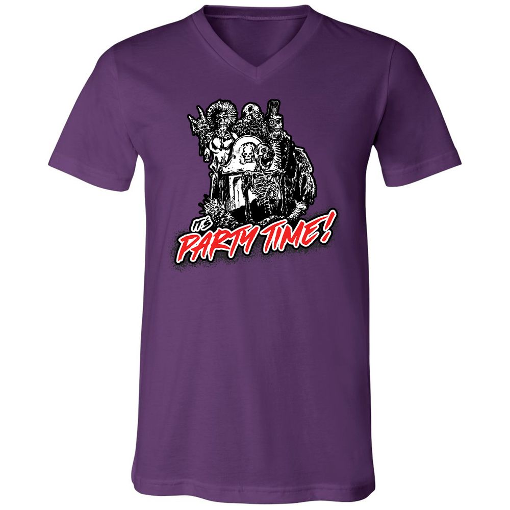 Unisex V-Neck T-Shirt - 7N3BMNV9 - Team Purple - 9