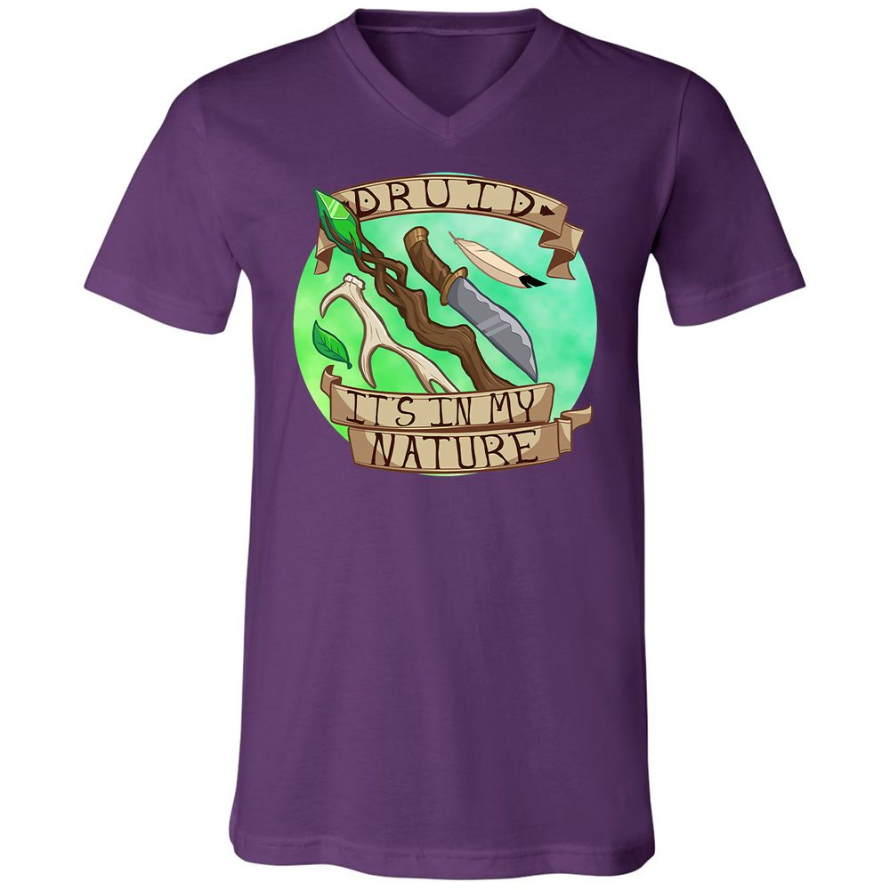 Unisex V-Neck T-Shirt - FEFQDBG5 - Team Purple - 9