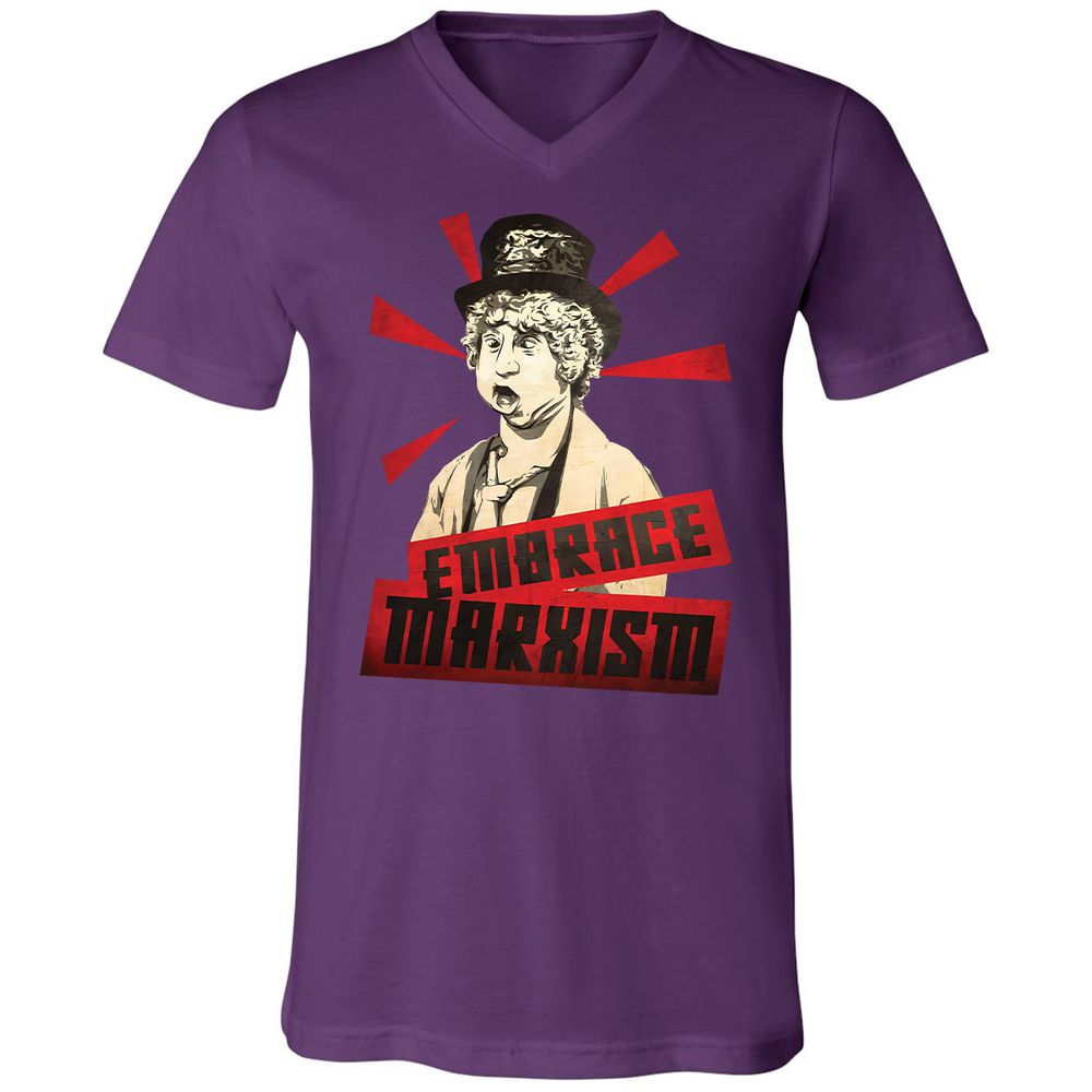 Unisex V-Neck T-Shirt - LASKZSRH - Team Purple - 9