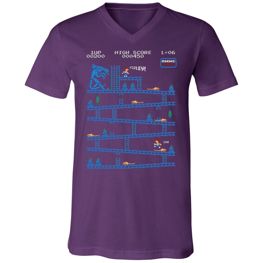 Unisex V-Neck T-Shirt - SZFH8VRS - Team Purple - 9