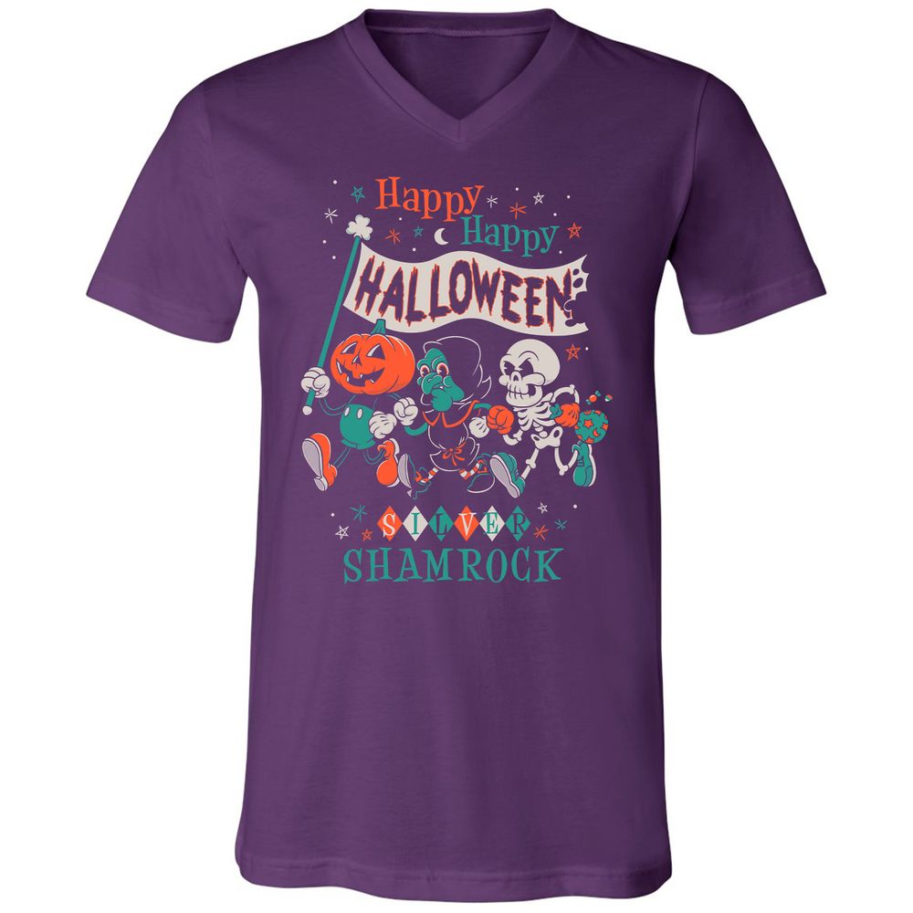 Unisex V-Neck T-Shirt - 4SMWYDQV - Team Purple - 9