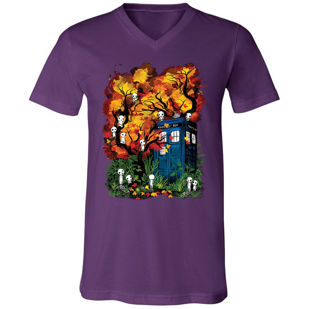 Unisex V-Neck T-Shirt - 57R19E23 - Team Purple - 9