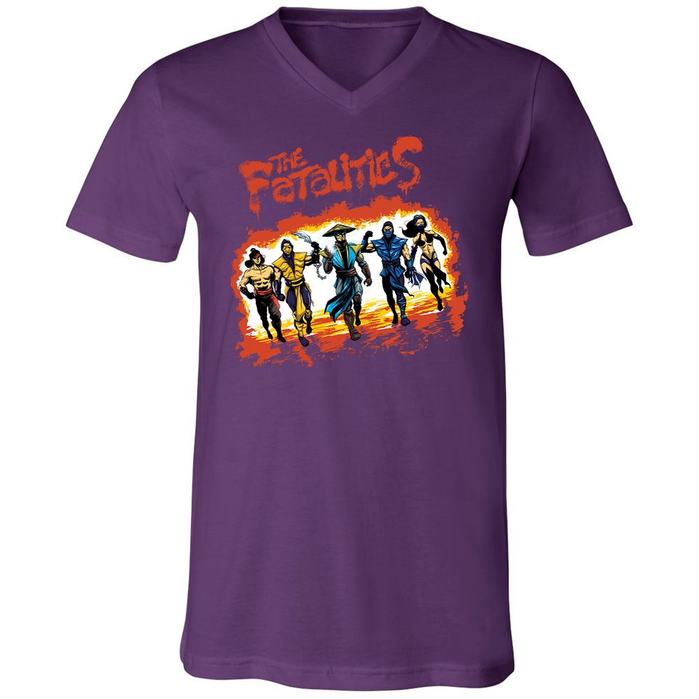 Unisex V-Neck T-Shirt - 7SVSFKJP - Team Purple - 9