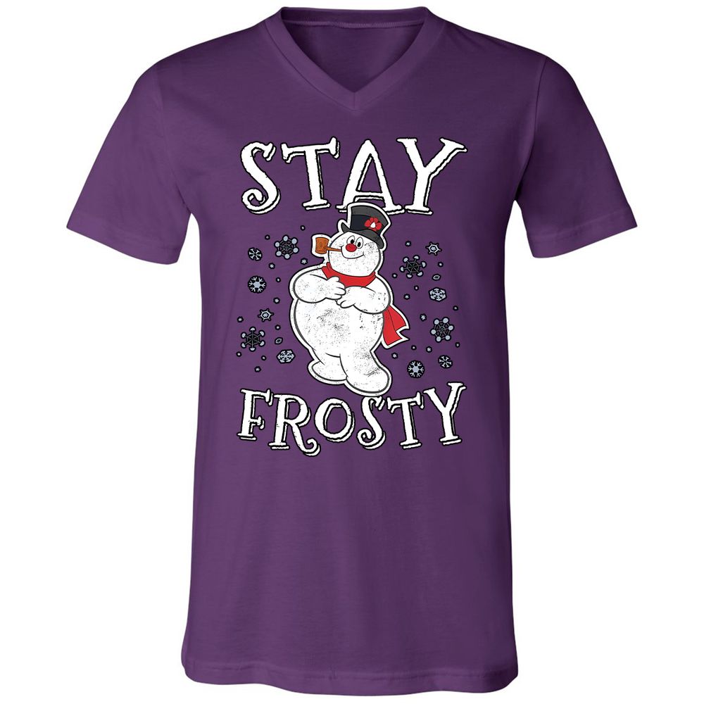 Unisex V-Neck T-Shirt - T5P7LFPJ - Team Purple - 9