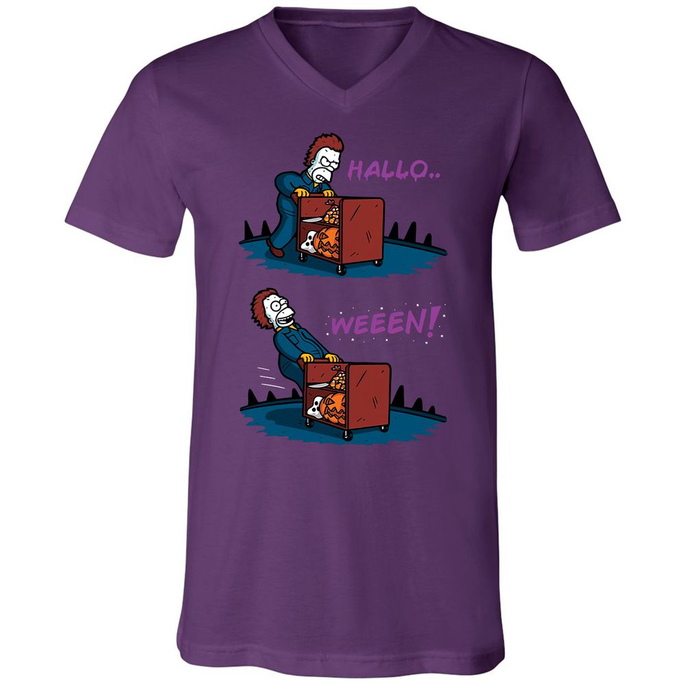 Unisex V-Neck T-Shirt - MMVAQEWT - Team Purple - 9