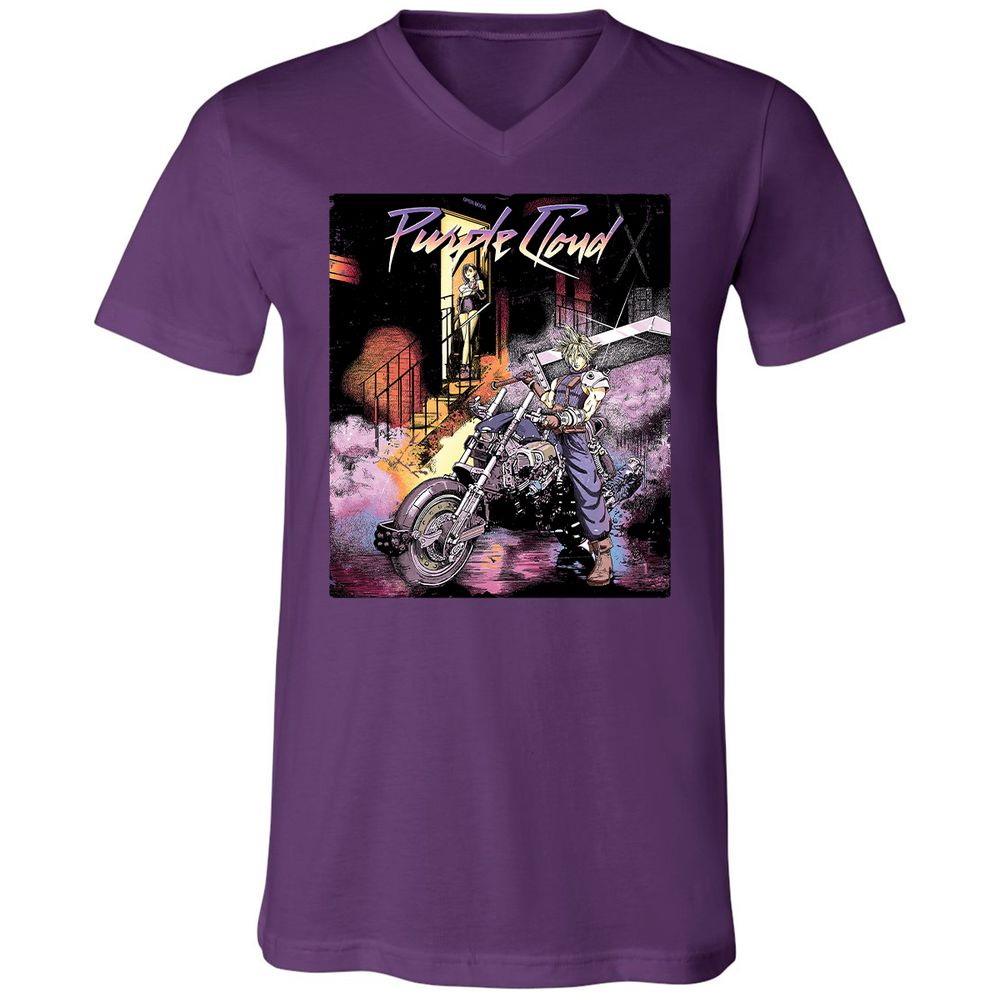 Unisex V-Neck T-Shirt - 7CMVHTGE - Team Purple - 9