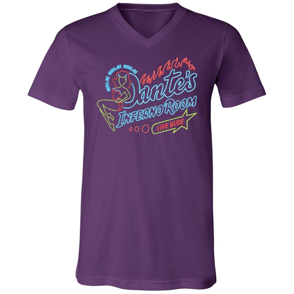 Unisex V-Neck T-Shirt - 5254ADRV - Team Purple - 9