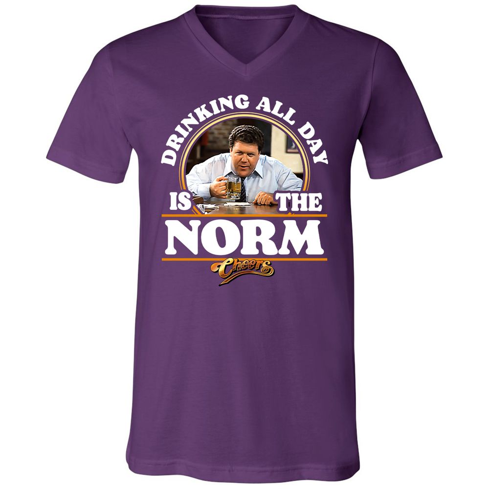 Unisex V-Neck T-Shirt - E7KVFRKW - Team Purple - 9