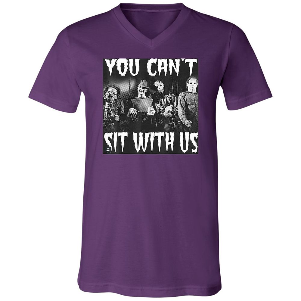 Unisex V-Neck T-Shirt - DNK2J5Q8 - Team Purple - 9