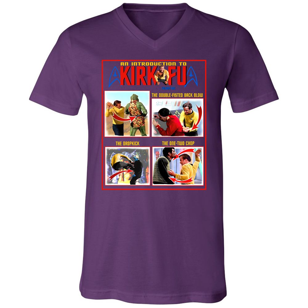 Unisex V-Neck T-Shirt - 1ZMQY5XB - Team Purple - 9
