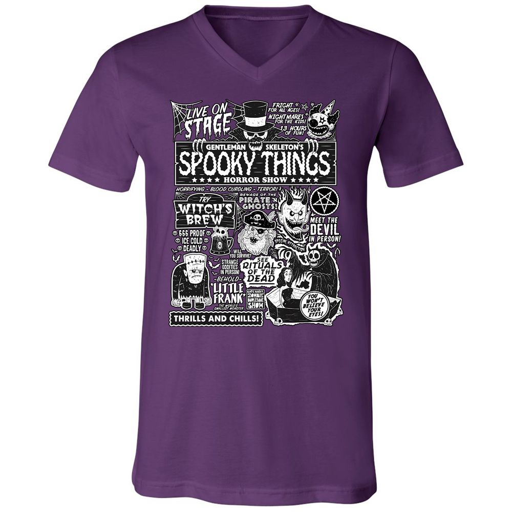 Unisex V-Neck T-Shirt - G9AX6UT9 - Team Purple - 9