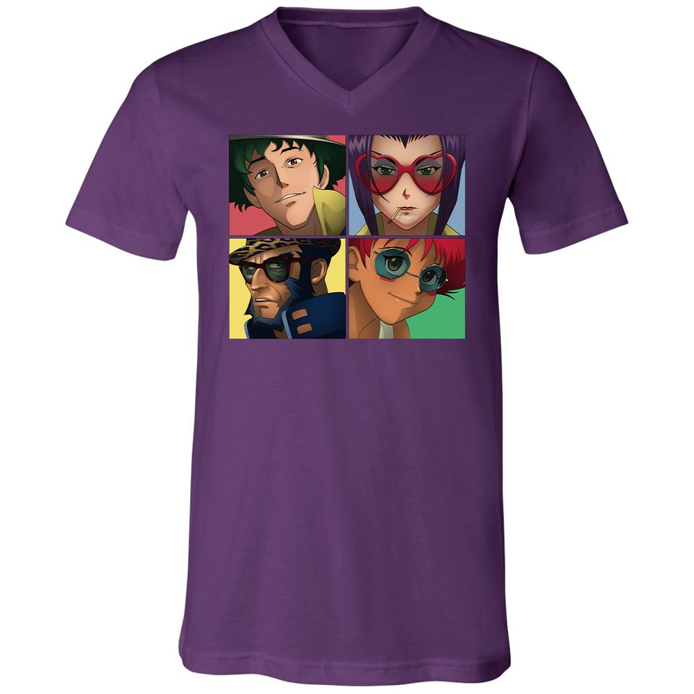Unisex V-Neck T-Shirt - JGVQJMP5 - Team Purple - 9