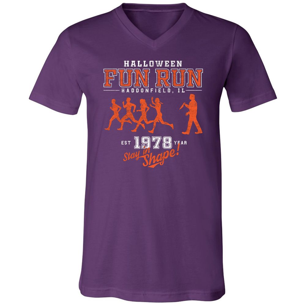 Unisex V-Neck T-Shirt - MDKT6FNK - Team Purple - 9