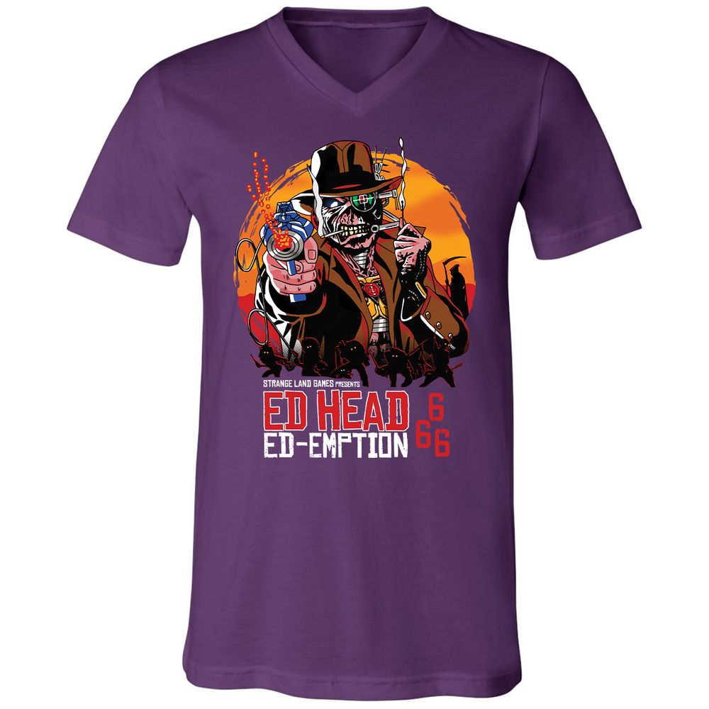 Unisex V-Neck T-Shirt - NLY45N7V - Team Purple - 9