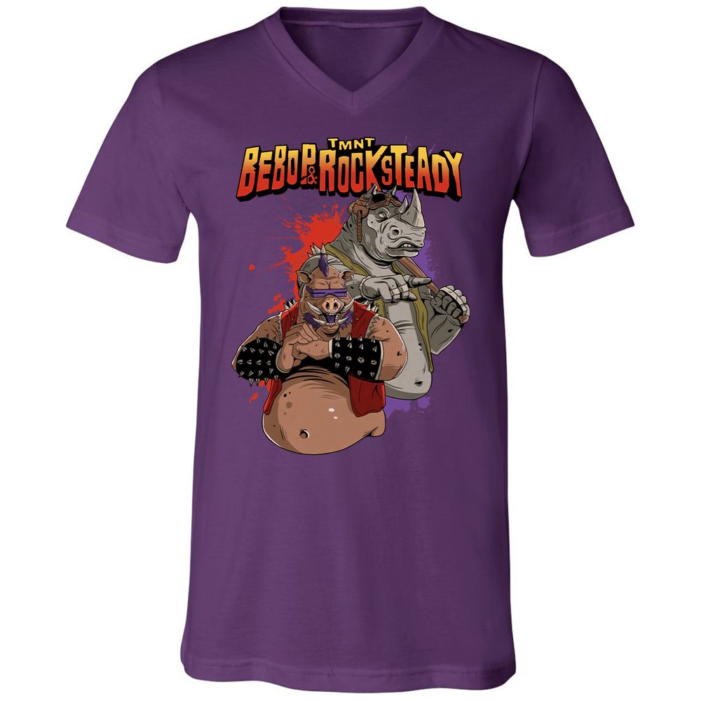 Unisex V-Neck T-Shirt - BVD34VAQ - Team Purple - 9