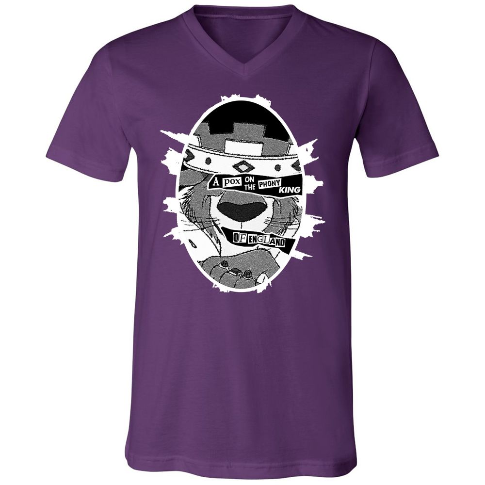 Unisex V-Neck T-Shirt - E1WNWPVP - Team Purple - 9