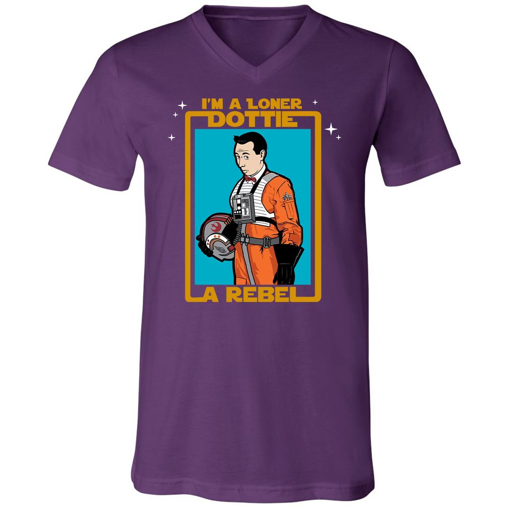 Unisex V-Neck T-Shirt - N9XAJXY4 - Team Purple - 9
