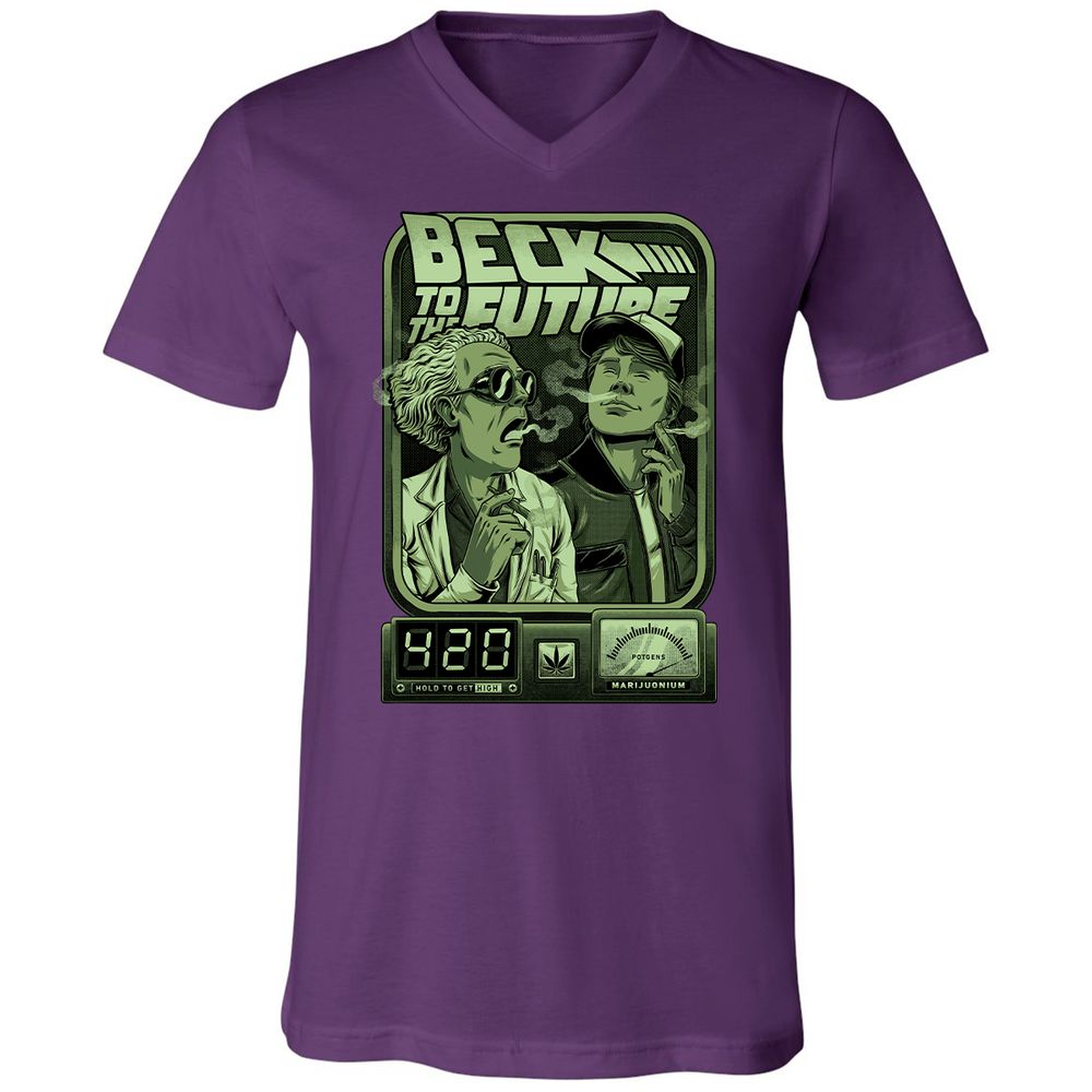 Unisex V-Neck T-Shirt - JW7P7JHN - Team Purple - 9