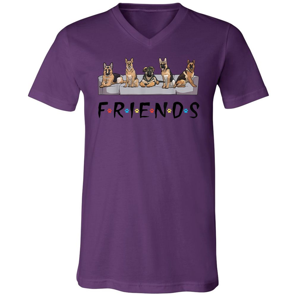 Unisex V-Neck T-Shirt - GMM3Y695 - Team Purple - 9