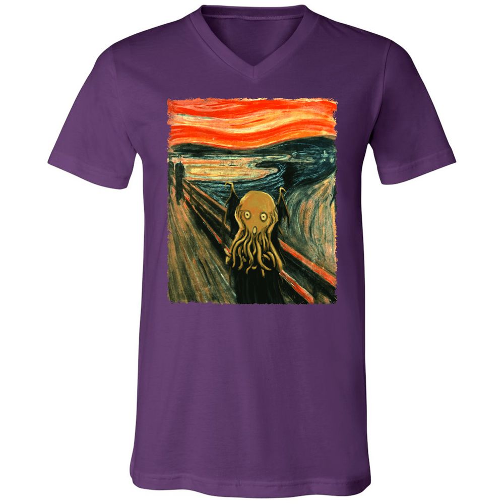 Unisex V-Neck T-Shirt - VQBQP7LZ - Team Purple - 9