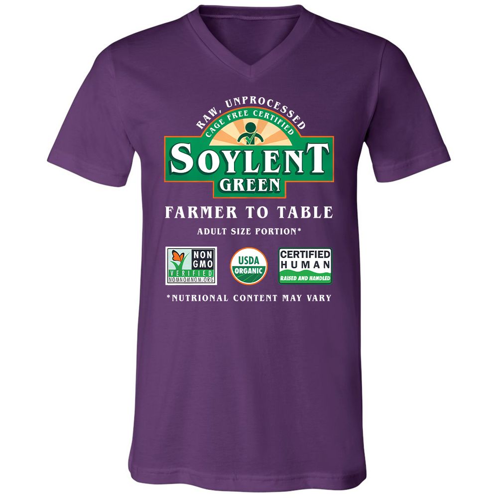 Unisex V-Neck T-Shirt - KNLLZQCZ - Team Purple - 9