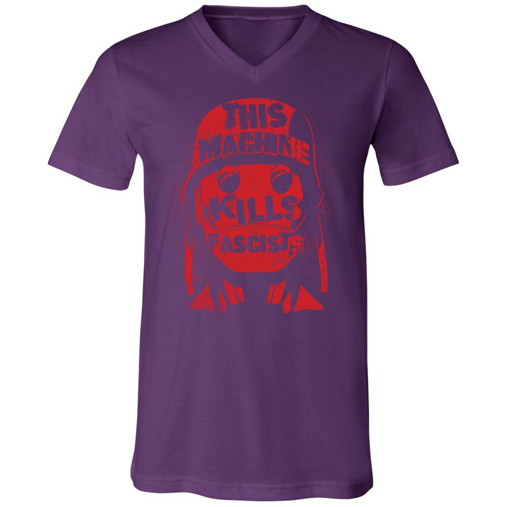Unisex V-Neck T-Shirt - F2NLAFQE - Team Purple - 9